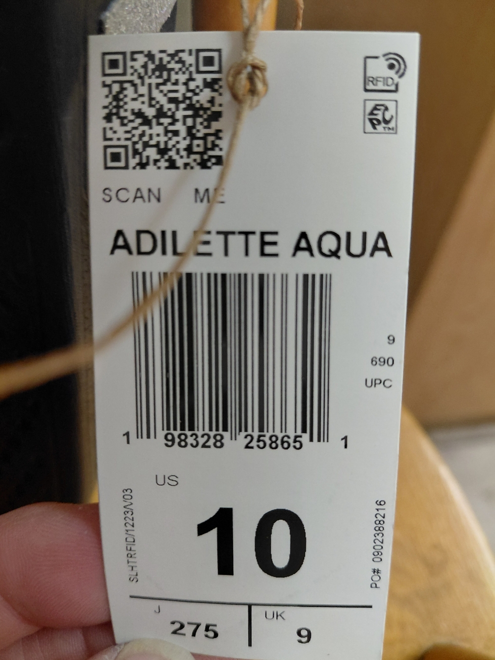 Brand New Women's Adidas Black Slides with Silver Stripes - Picture 4 of 4